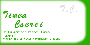 timea cserei business card