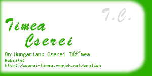 timea cserei business card
